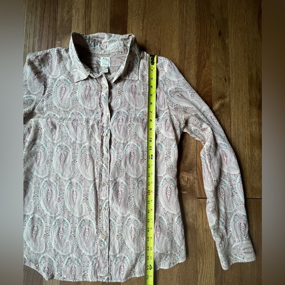 J. Crew Silk Cotton Paisley Button Down Women’s Sz 8 Western 70’s Boho Farm‎ - Picture 7 of 7